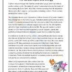 Printable Grade 6 The Carbon Cycle Worksheets Download With Regard To Carbon Cycle Reading Comprehension Worksheet