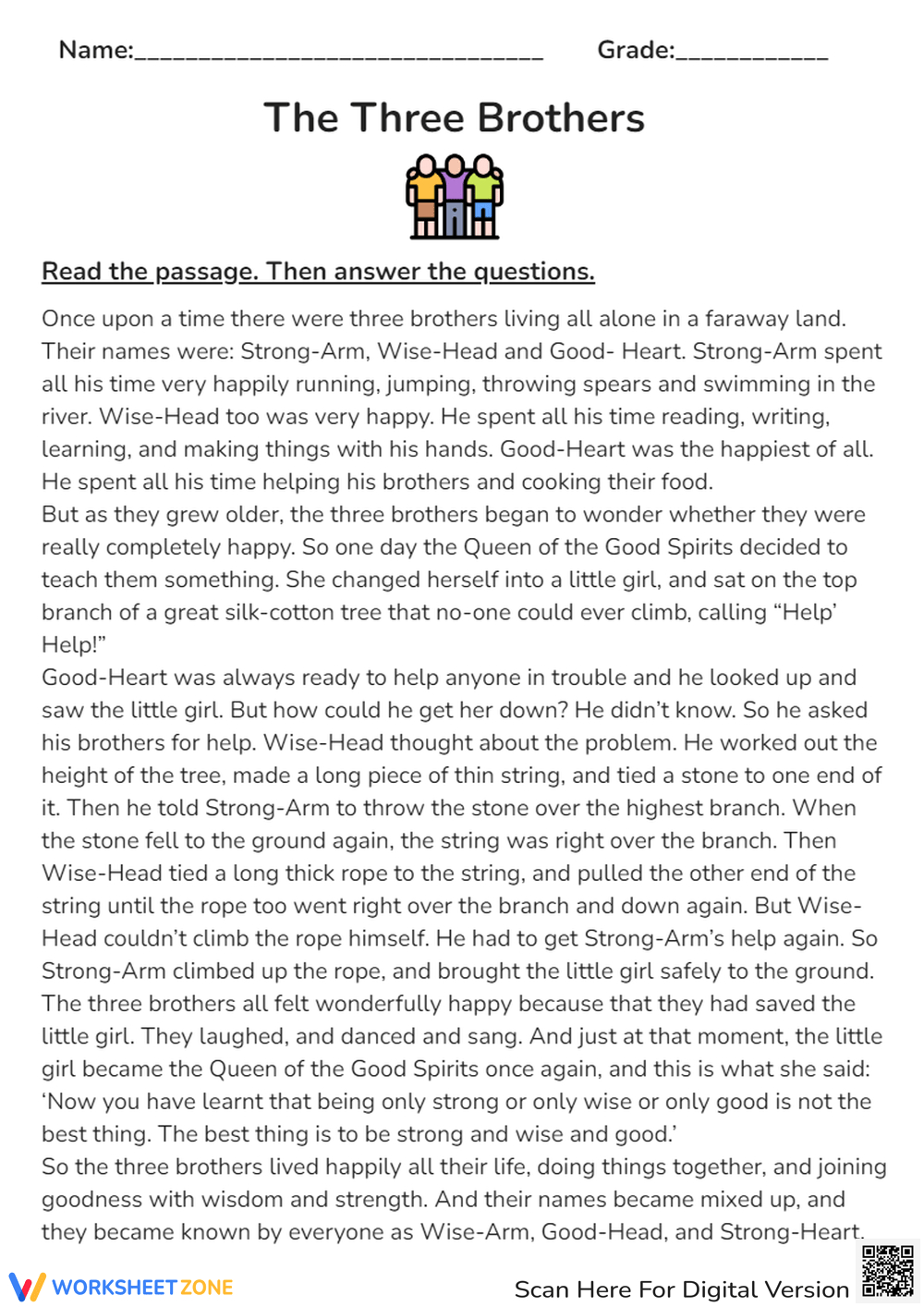 Printable Grade 7 Short Story Worksheets inside Grade 7 English Story Worksheets