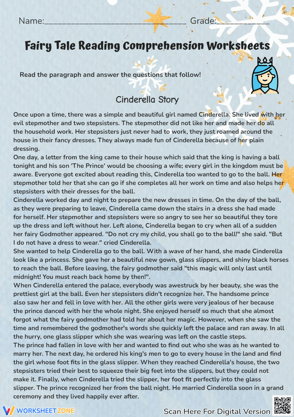 Printable Grade 7 Short Story Worksheets throughout English Short Stories For Grade 7 Worksheets
