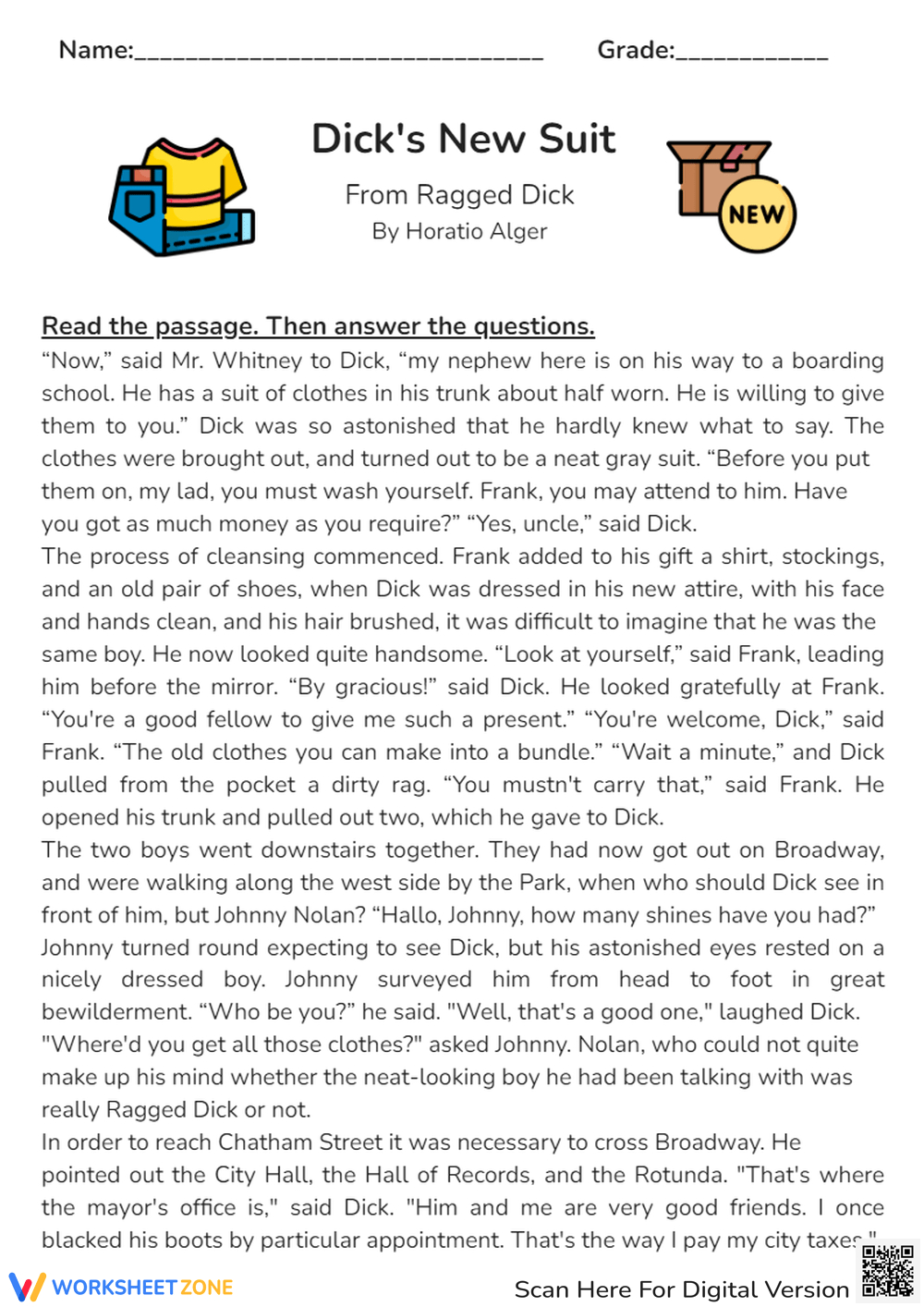 Printable Grade 7 Short Story Worksheets within Short Story Grade 7 English Worksheets