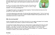 Printable Gravity Worksheets Download inside Gravity Reading Comprehension Worksheets