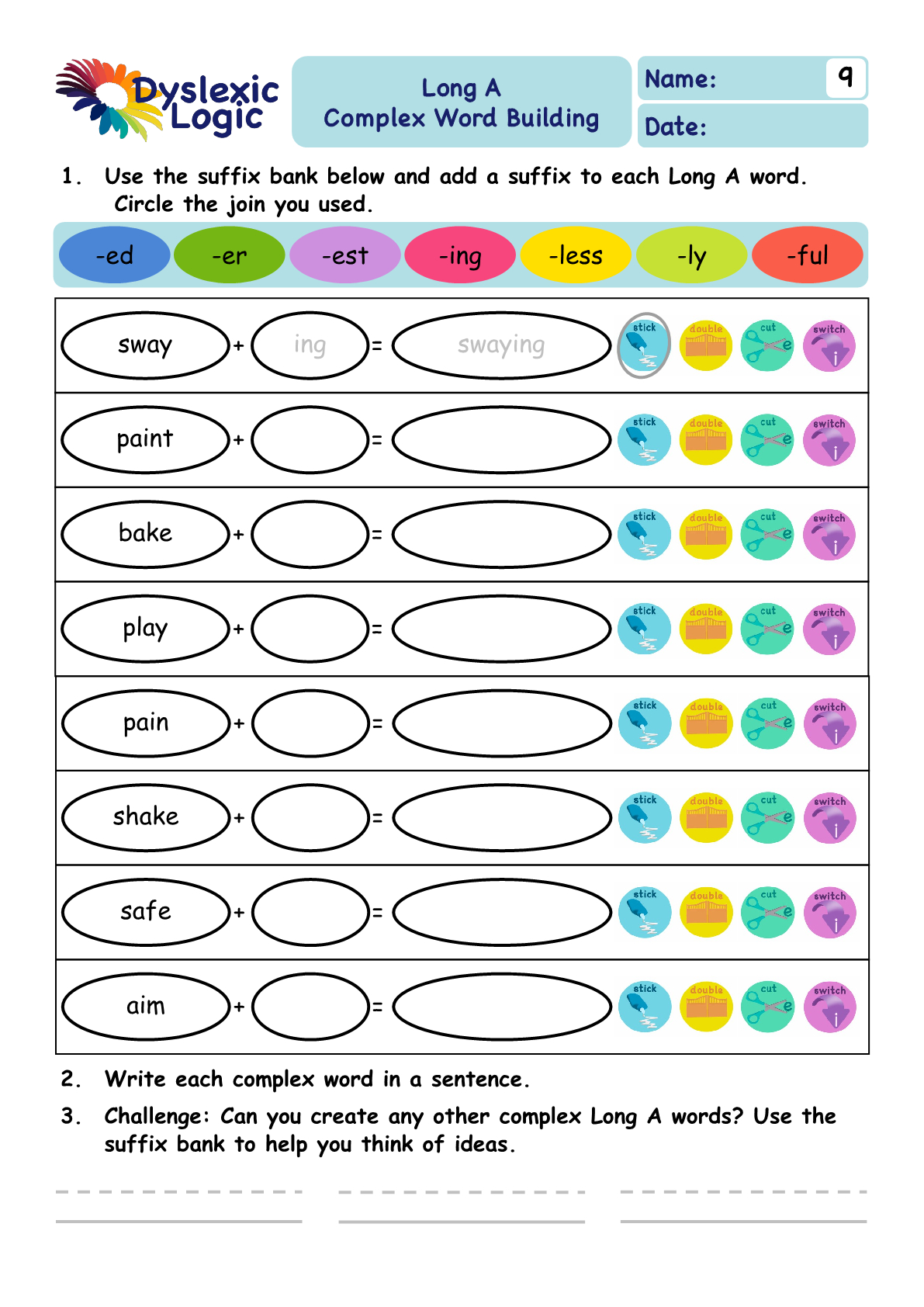 Printable Phonics Support Resources — Dyslexic Logic in Dyslexia Friendly Reading Comprehension Worksheets