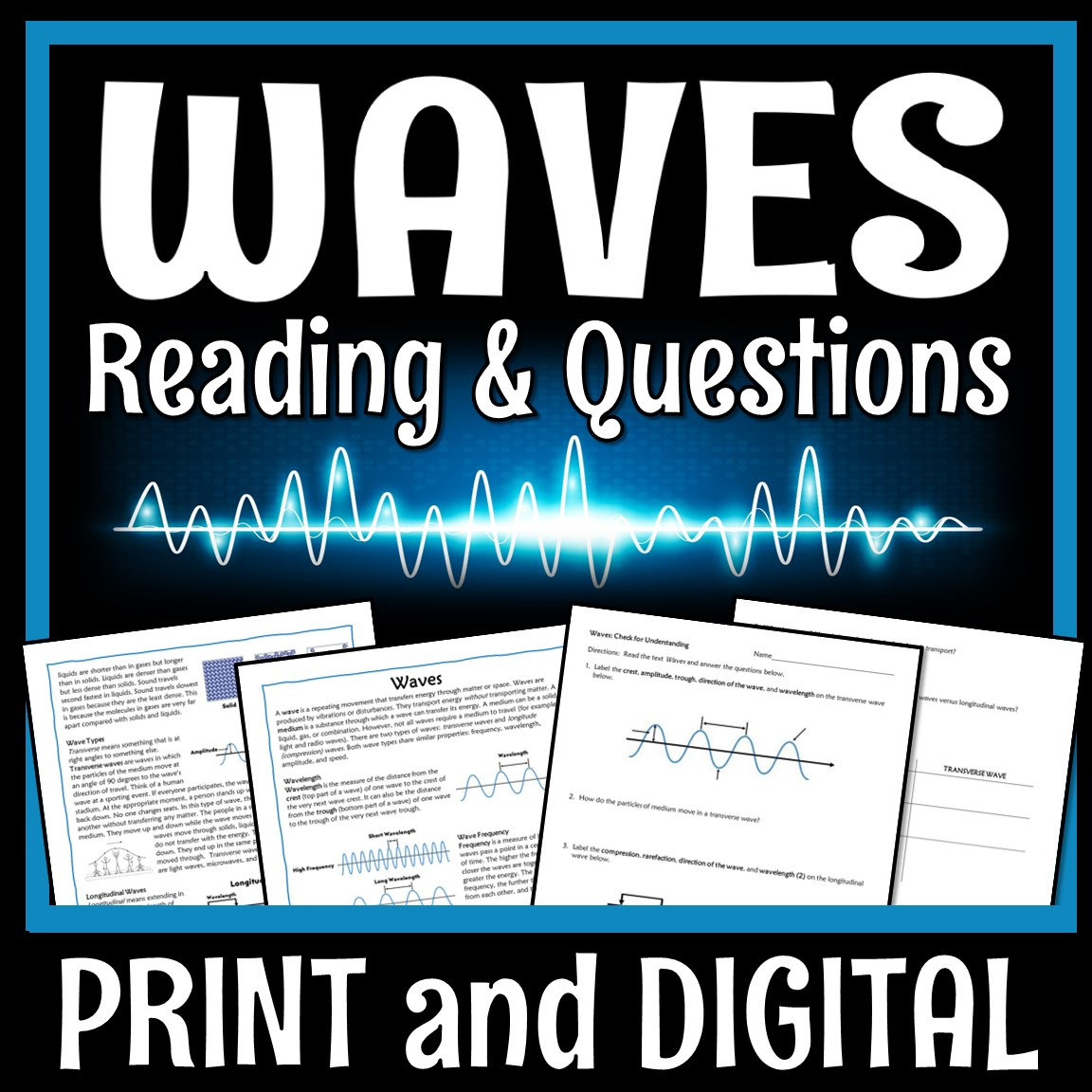 Properties Of Waves Reading With Worksheet - Flying Colors Science regarding Reading Comprehension on Waves Worksheets