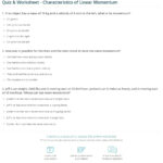 Quiz & Worksheet   Characteristics Of Linear Momentum | Study Intended For Momentum Reading Comprehension Worksheet