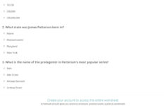 Quiz &amp; Worksheet - James Patterson'S Life &amp; Work | Study pertaining to James Patterson Biography Reading Comprehension Worksheets