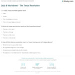 Quiz & Worksheet   The Texas Revolution | Study Within Texas Revolution Reading Comprehension Worksheets