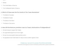 Quiz &amp; Worksheet - The Texas Revolution | Study within Texas Revolution Reading Comprehension Worksheets
