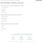 Quiz & Worksheet   World War 2 Overview | Study Inside World War Two Comprehension Worksheets With Questions