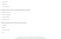 Quiz &amp; Worksheet - World War 2 Overview | Study inside World War Two Comprehension Worksheets With Questions