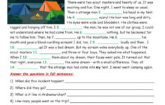 Rc: My Scary Camping Experience Read…: English Esl Worksheets Pdf intended for Camping Reading Comprehension Worksheets With Questions