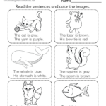 Read And Color Worksheet   Free Printable, Digital, & Pdf Inside Reading Comprehension Worksheets Color