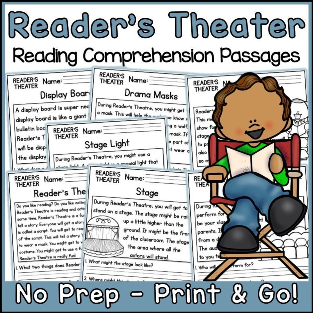 Readers Theatre Reading Comprehension Passages And Questions Back pertaining to Drama Reading Comprehension Worksheets