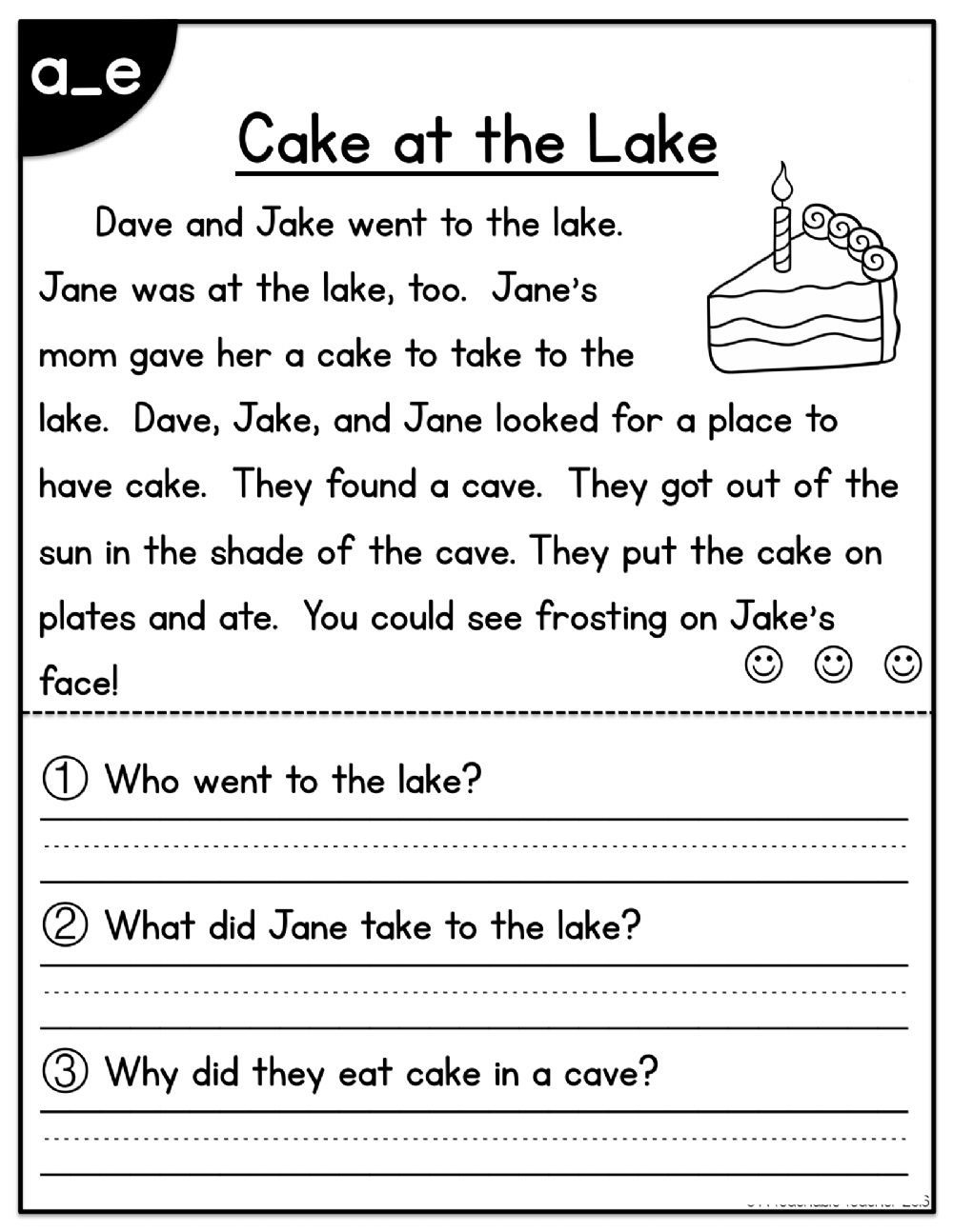 Reading 1 Activity within Reading Comprehension Year 1 Worksheet