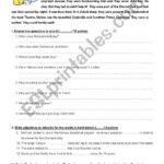 Reading "A Play", Present Perfect Vs Past Simple, Adjectives And Within Present Perfect Simple Reading Comprehension Worksheets Primary 6