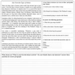 Reading And Comprehension: My Favori…: English Esl Worksheets Pdf Regarding Reading Comprehension Worksheets About Music