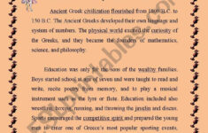 Reading Comprehension-Ancient Greek Civilization - Esl Worksheet with regard to Ancient Greece Reading Comprehension Worksheets