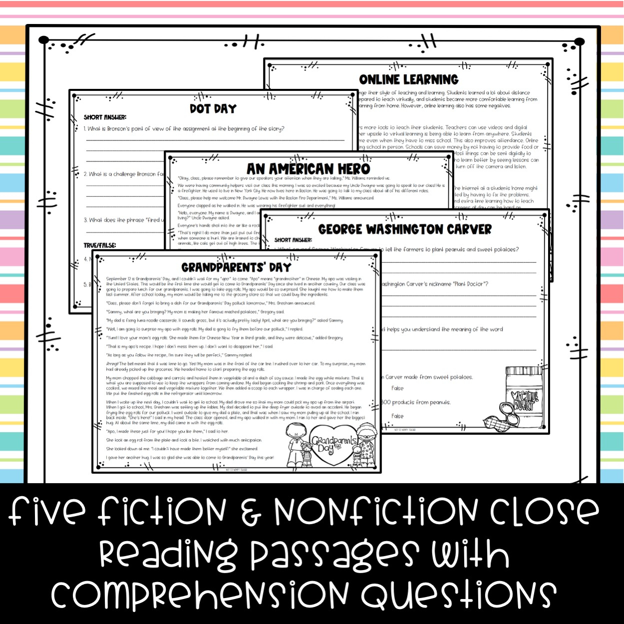 Reading Comprehension Close Read Passages For September - Not So inside Year 2 Comprehension Worksheets Close Reading