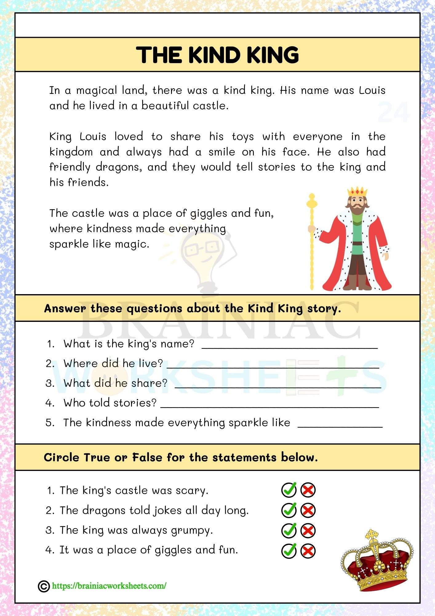 Reading Comprehension English Worksheet For Class 2 - Brainiac pertaining to Live Worksheet Reading Comprehension Grade 2
