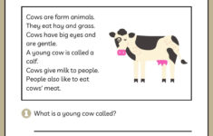 Reading Comprehension -Farm Animals – Sheets inside Farm Animals Reading Comprehension Worksheets Grade 5
