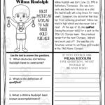 Reading Comprehension For Black History Month: Wilma Rudolph Regarding Black American History Reading Comprehension Worksheets