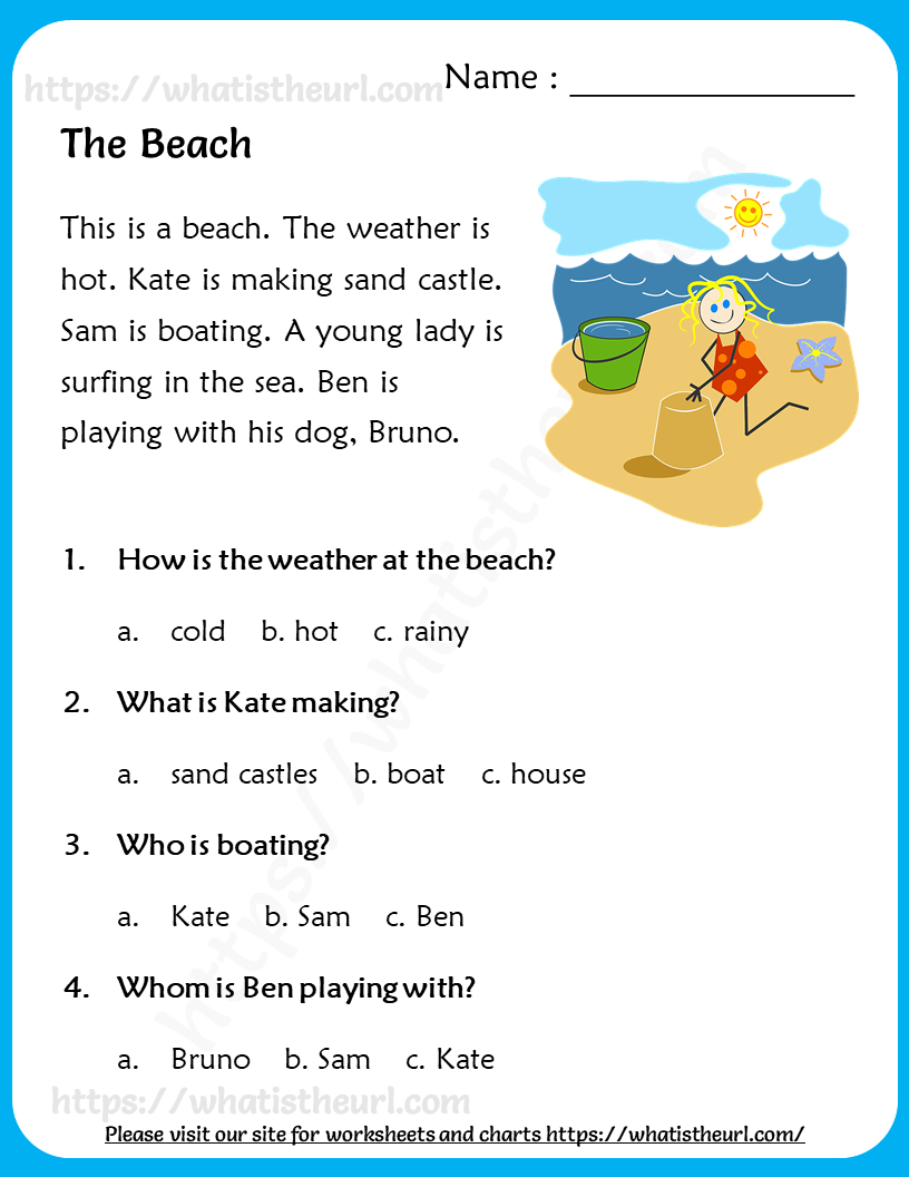 Reading Comprehension For Grade 2 - Your Home Teacher in Year 2 Reading Worksheets