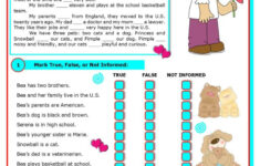 Reading Comprehension (Is, Are, Am)…: English Esl Worksheets Pdf &amp; Doc inside Esl Reading Comprehension Worksheet