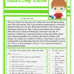Reading Comprehension   Jacob'S Dail…: English Esl Worksheets Pdf With Regard To Daily Reading Comprehension Worksheet