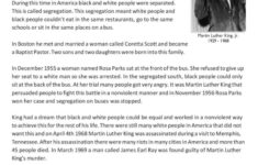 Reading Comprehension - Martin Luthe…: English Esl Worksheets Pdf inside Martin Luther King Reading Comprehension Worksheet