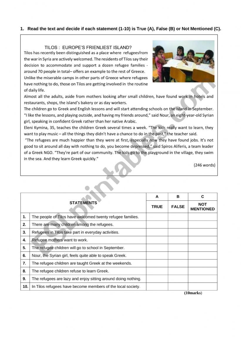 Reading Comprehension : Migration - Esl Worksheetdinalakki inside Immigrant Reading Comprehension Worksheets
