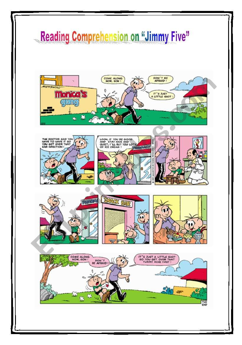Reading Comprehension On Comic Strip - Esl Worksheetkinho for Comic Strips Reading Comprehension Worksheets Grade 6