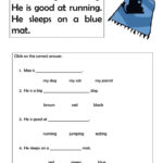 Reading Comprehension Online Exercise For First Grade With Reading And Comprehension Worksheet Yr1