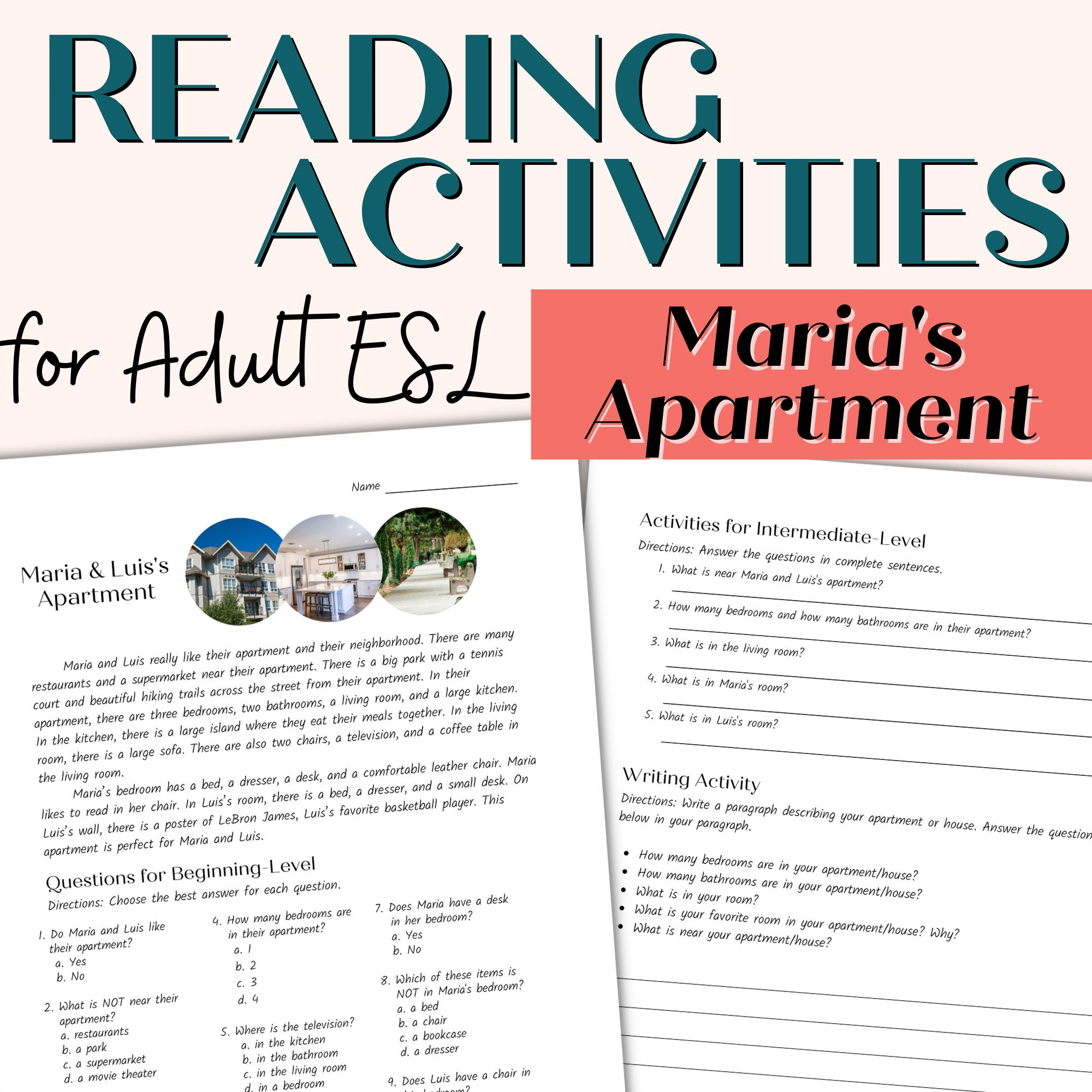 Reading Comprehension Passage And Activities For Beginner And with regard to Esl Adult Reading Comprehension Worksheets