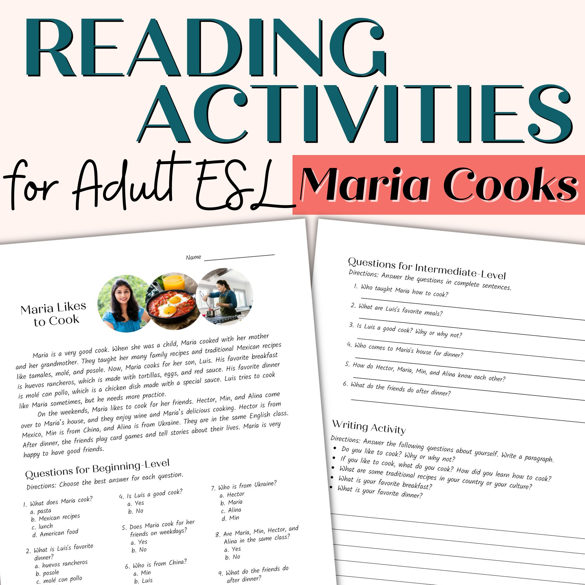 Reading Comprehension Passage For Beginner And Intermediate Adult intended for Esl Adult Reading Comprehension Worksheets