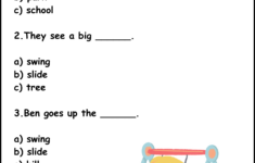 Reading Comprehension Passage For Kindergarten Level A ( Basic intended for Reading Comprehension Worksheets Multiple Choice Test