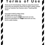 Reading Comprehension Passages 1Teaching With Camp | Tpt Inside Reading Comprehension Worksheet Tpt