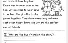 Reading Comprehension Printable - Kindergarten - First Grade with regard to A Girl Who Loved To Draw Reading Comprehension Worksheets Grade 4