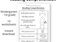 Reading Comprehension - Printable - Worksheet - First Grade with Reading Comprehension Worksheet First Grade