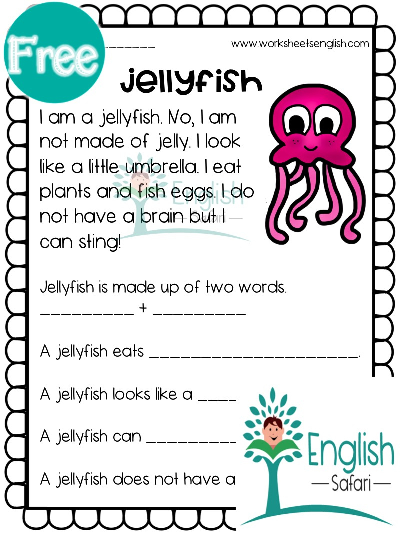 Reading Comprehension - Sea Animals (Sample) | Teaching Resources inside Sea Animals Reading Comprehension Worksheets