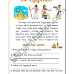 Reading Comprehension ´The Egyptians´   Esl Worksheetshaba Within Ancient Egypt Reading Comprehension Worksheets