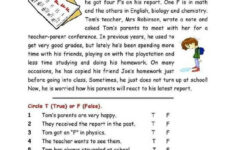 Reading Comprehension True Or False for True or False Reading Comprehension Worksheets