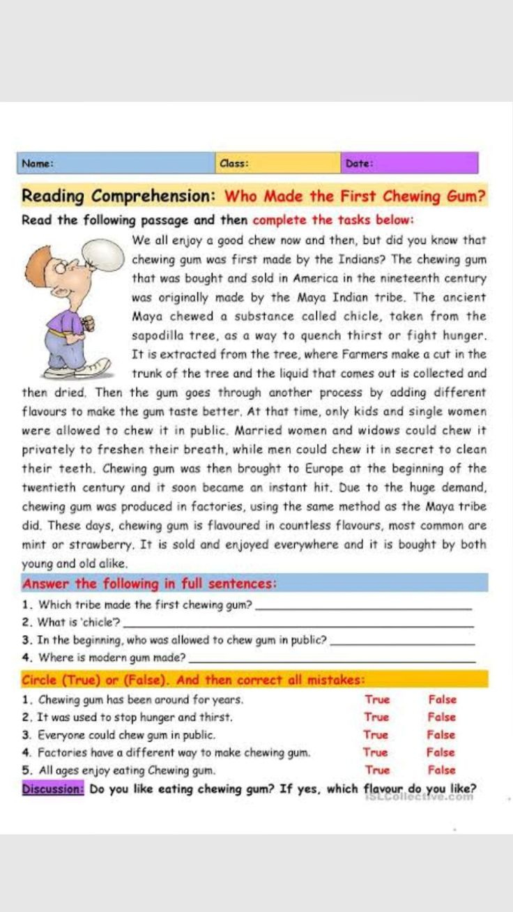 Reading Comprehension| Unseen Passage (English Level- B1) with Reading Comprehension Worksheet B1