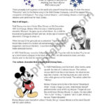 Reading Comprehension Walt Disney   Esl Worksheetbienke Regarding Walt Disney Reading Comprehension Worksheets