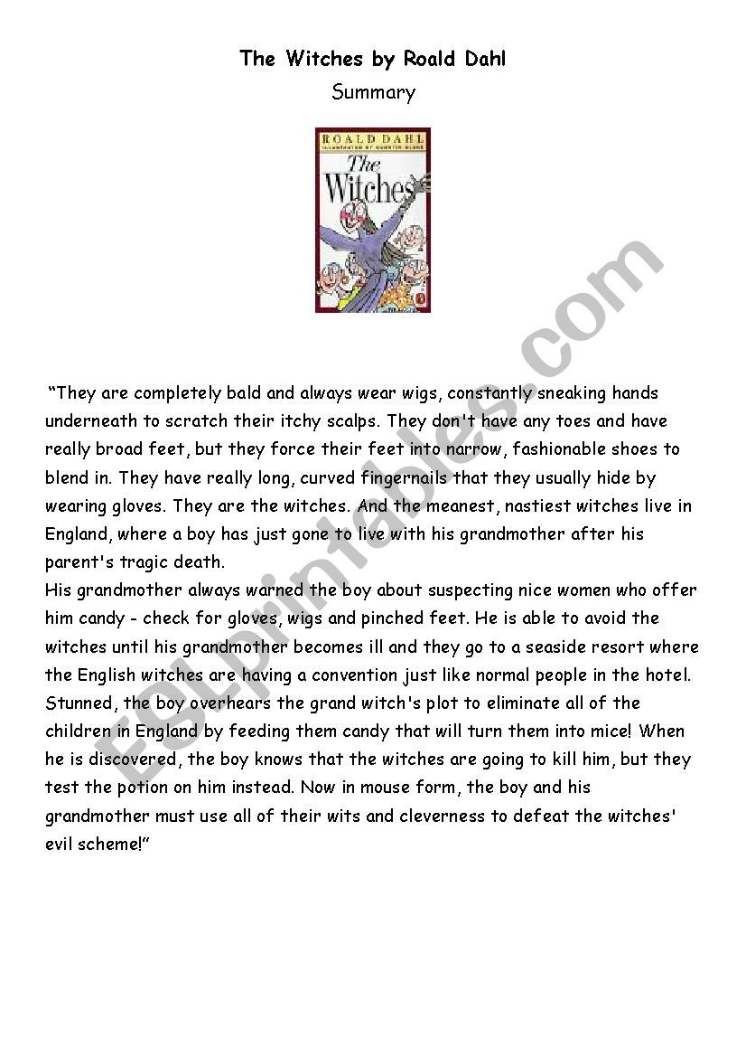 Reading Comprehension With Roald Dahl - Esl Worksheetccervant intended for Roald Dahl Reading Comprehension Worksheets
