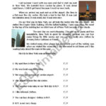 Reading Comprehension With True False Questions   (Pre Regarding Literature Reading Comprehension Worksheets Pre Intermediate