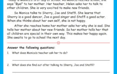Reading Comprehension Worksheet Grade 3 | Grade1To6 within Year 3 Comprehension Worksheets Free