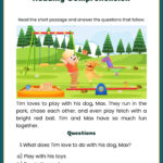 Reading Comprehension Worksheets 1St Grade = 'Finding The Main With Fun Reading Comprehension Worksheets