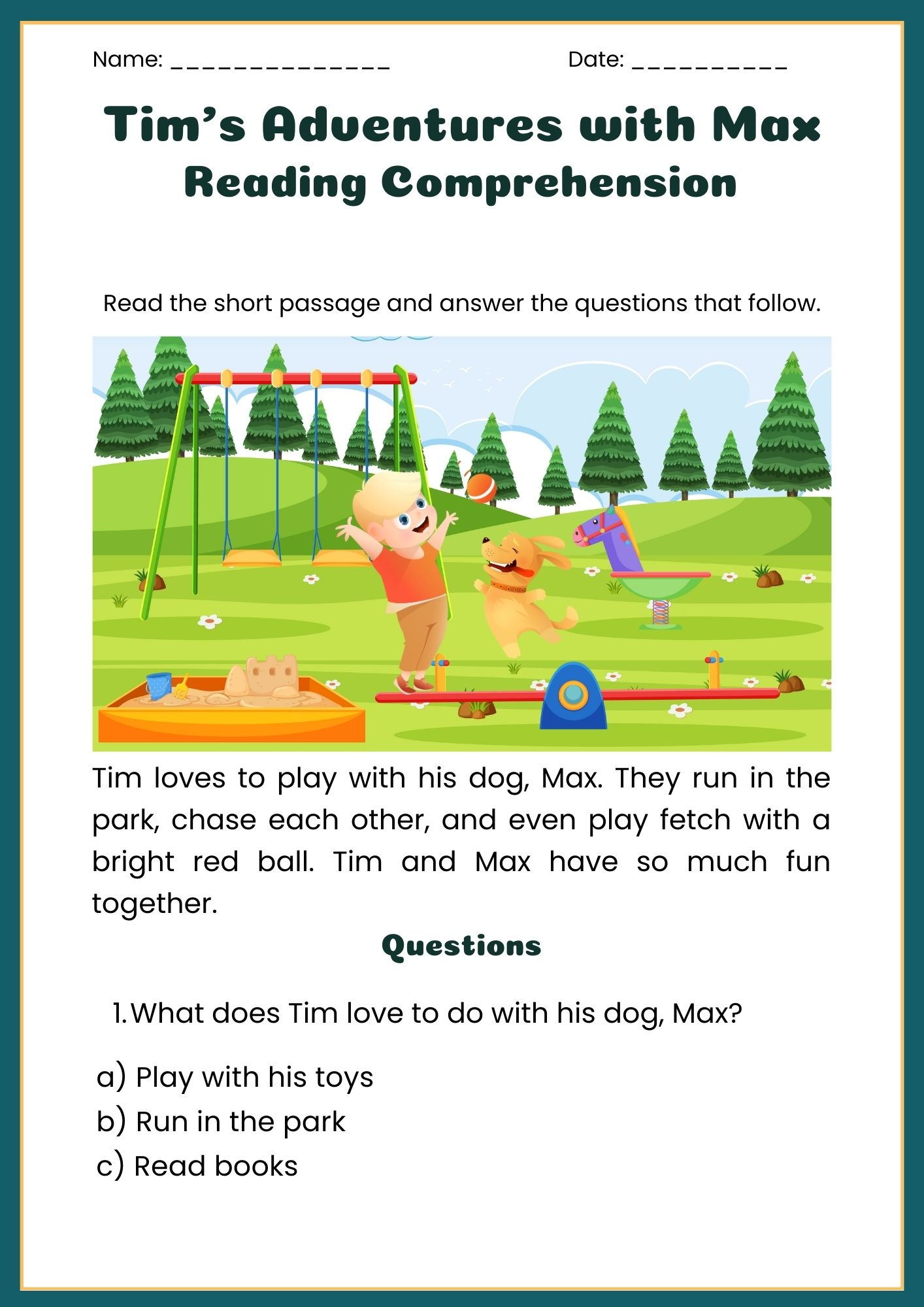 Reading Comprehension Worksheets 1St Grade = &amp;#039;Finding The Main with Fun Reading Comprehension Worksheets