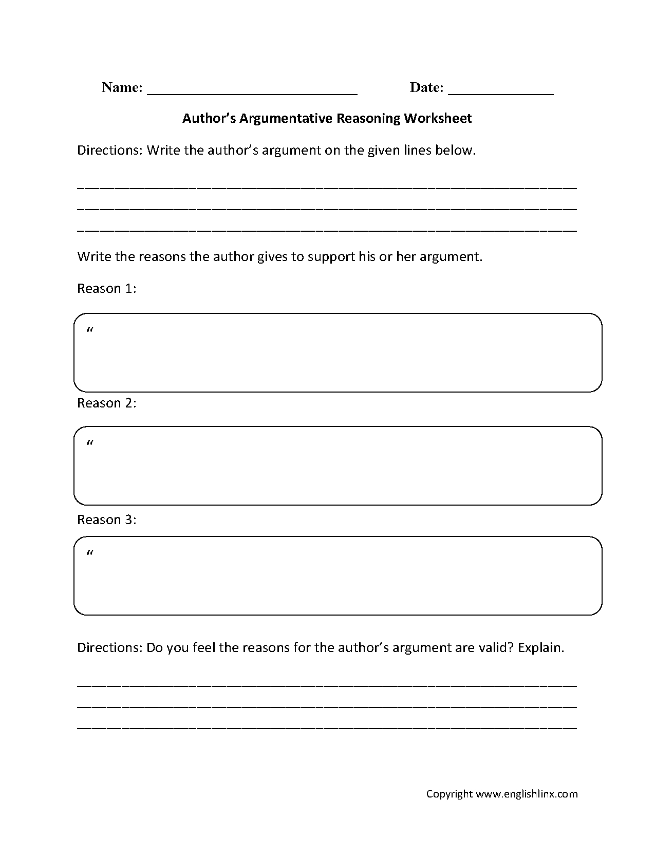 Reading Comprehension Worksheets | Author&amp;#039;S Argumentative with regard to 9Th Grade Reading Comprehension Worksheet