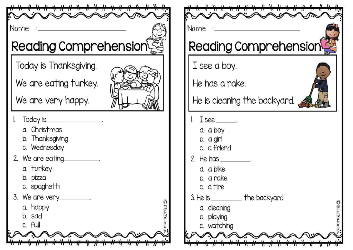 Reading Comprehension Worksheets: Engaging Exercises For Ell pertaining to Miss Faleena Comprehension Worksheets