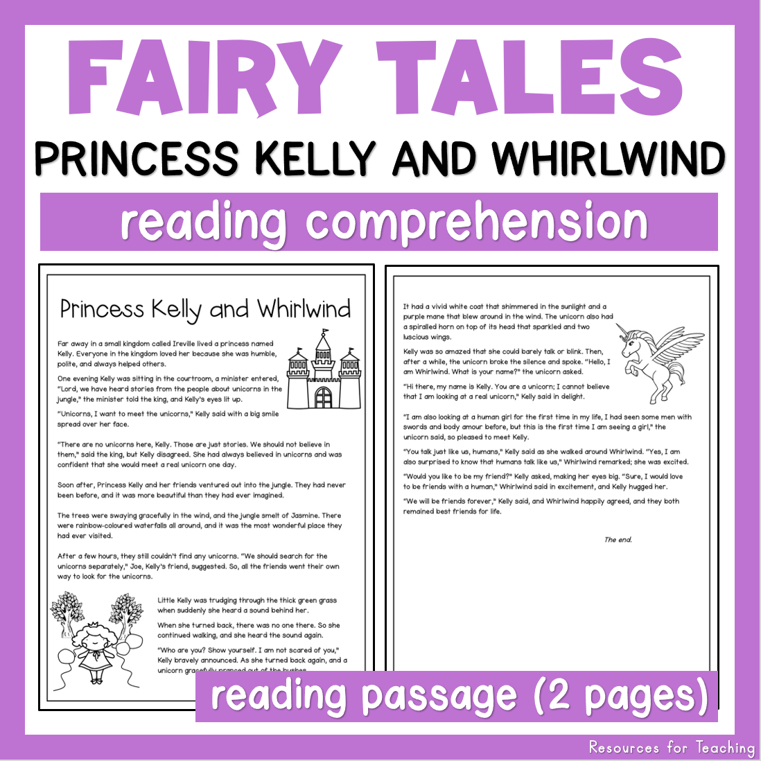 Reading Comprehension Worksheets – Fairy Tale 4 | Resources For inside Fairy Tales Reading Comprehension Worksheets